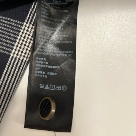 Anthropologie Size 2 Essential Slim Black and White Plaid Pants Trousers - Picture 5 of 5